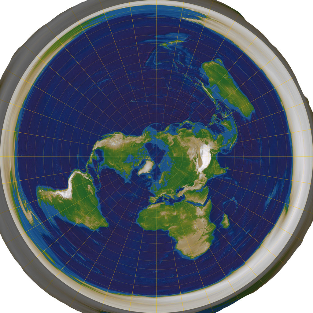 map of flat earth